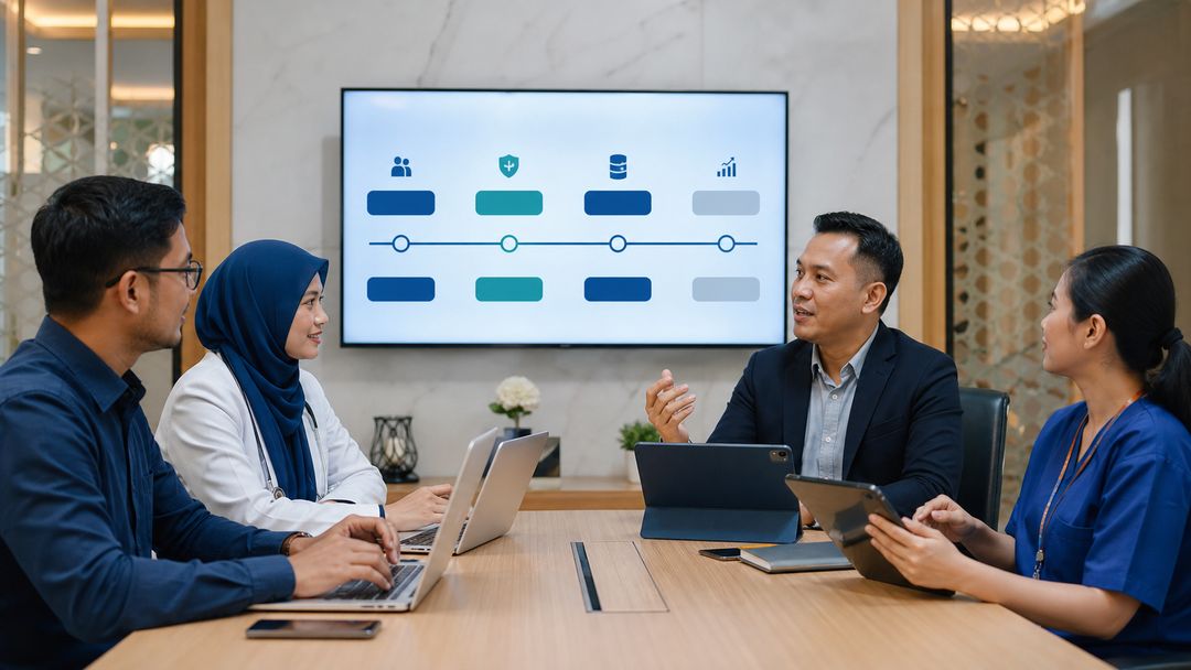 Tim CSSD dan komite mutu rumah sakit meninjau rekaman siklus sterilisasi